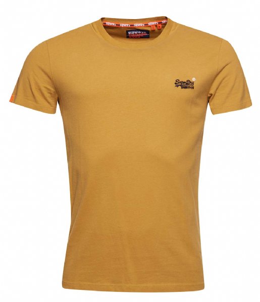 Superdry T shirt Orange Label Vintage Embroidery Tee Ochre Gold (FK7)