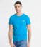 Superdry T shirt Orange Label Neon Lite Tee Electric Blue (89G)