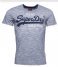 Superdry T shirt Vintage Logo Premium Goods Tee Mist Blue Space Dye (3DH)