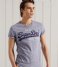 Superdry T shirt Vintage Logo Premium Goods Tee Mist Blue Space Dye (3DH)