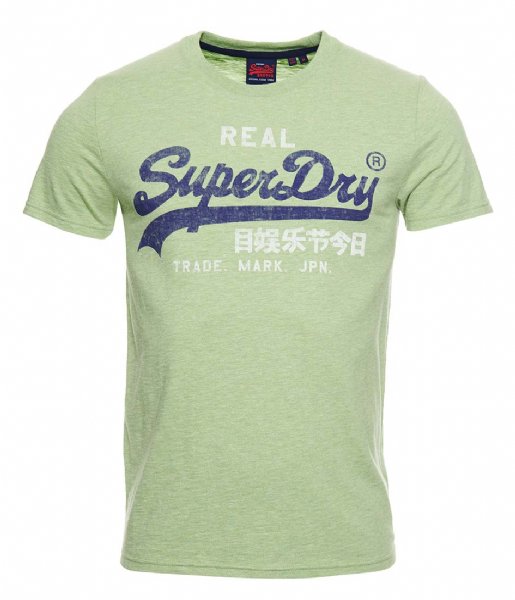 Superdry T shirt Vintage Logo Premium Goods Tee Shamrock Green Grindle (3EW)