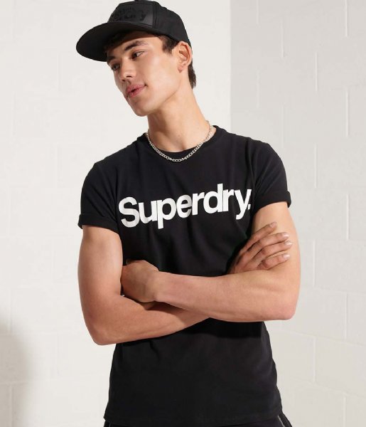 Superdry T shirt Core Logo Tee Black (02A)