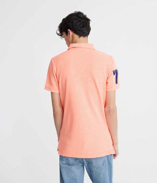 Superdry T shirt Classic Superstate Short Sleeve Polo Cabana Coral Grit (S4R)