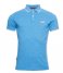 Superdry T shirt Poolside Pique Short Sleeve Polo Electric Blue Grit (U5U)
