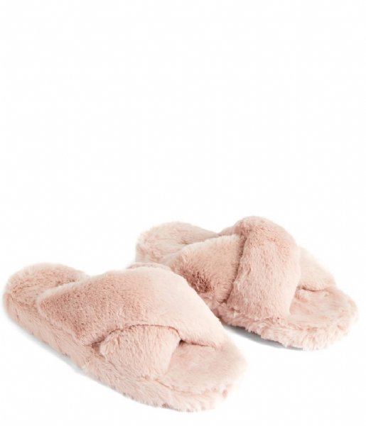 Ted Baker House slipper Lopply Faux Fur Cross Over Slipper Dusty Pink