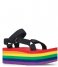 Teva Sandal W Flatform Universal Stripe Black/Rainbow