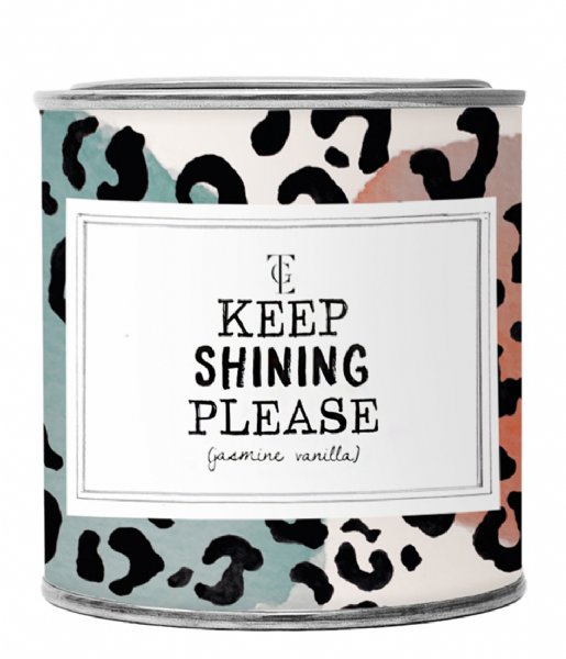 The Gift Label Interior Perfume Candletin 310gr Keep shining please Jasmine Vanilla Jasmine Vanilla