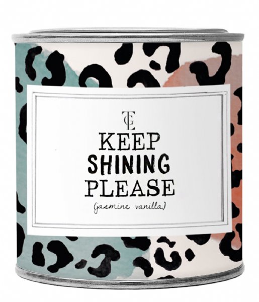 The Gift Label Interior Perfume Candletin 90 gr Keep shining please Jasmine Vanilla Jasmine Vanilla