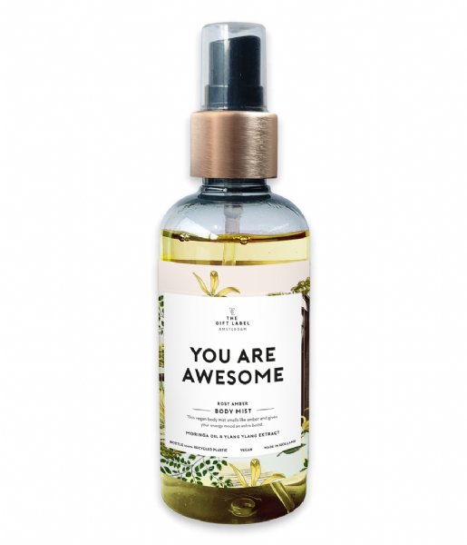 The Gift Label Care product Body mist You are awesome 100 ml Rosy Amber