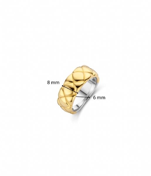TI SENTO - Milano Ring Silver Gold Plated Ring 12288SY Silver yellow gold plated