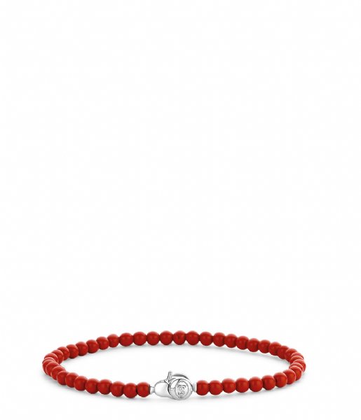 TI SENTO - Milano Bracelet 925 Sterling Zilveren Armband 2908 Koraal rood (2908CR)