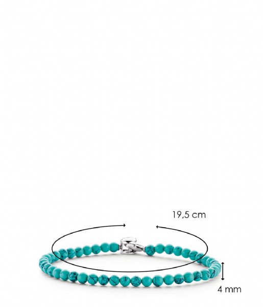 TI SENTO - Milano Bracelet 925 Sterling Zilveren Armband 2908 Turquoise (2908TQ)
