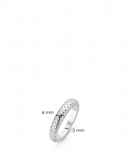 TI SENTO - Milano Ring 925 Sterling Zilver Ring 12164 Silver Snake (12164SS)