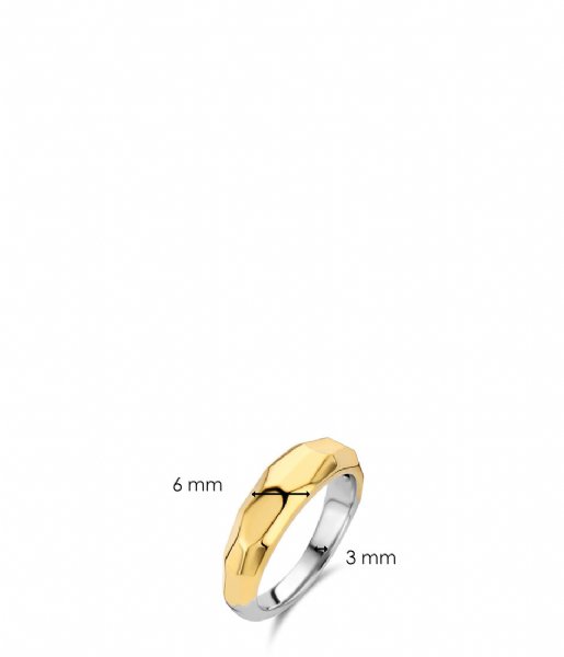 TI SENTO - Milano Ring 925 Sterling Zilver Ring 12201 Silver yellow gold plated (12201SY)