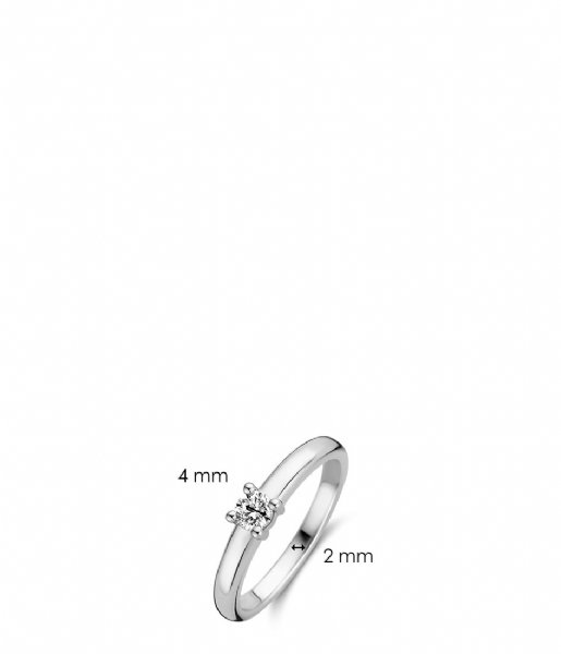 TI SENTO - Milano Ring 925 Sterling Zilver Ring 12212 Zirconia white