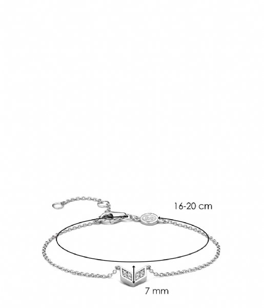 TI SENTO - Milano Bracelet 925 Sterling Zilver Bracelet 2940 Zirconia white (2940ZI)