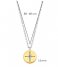 TI SENTO - Milano Necklace 925 Sterling Zilver Necklace 3953 Zirconia white yellow gold plated