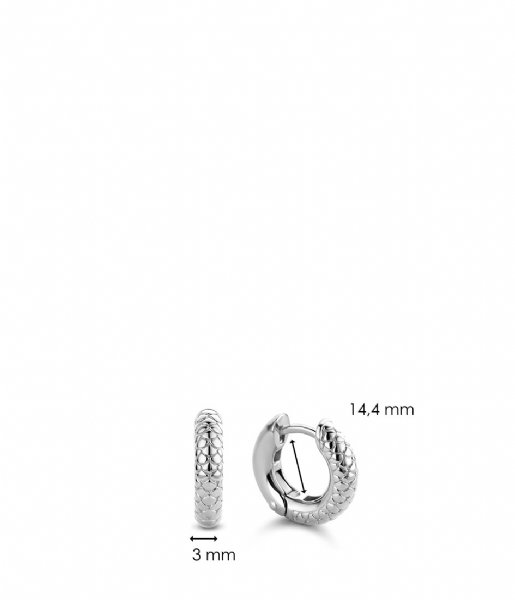 TI SENTO - Milano Earring 925 Sterling Zilver Earrings 7210 Silver Snake (7210SS)