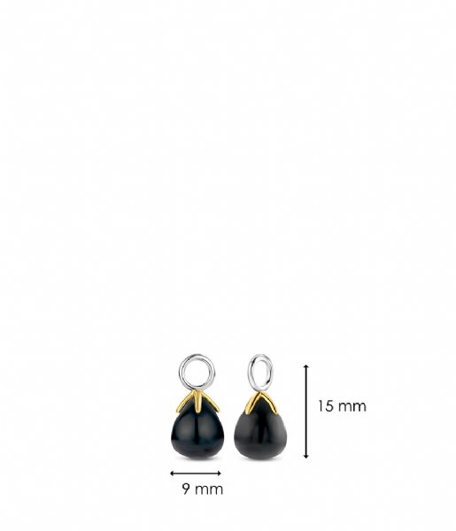 TI SENTO - Milano Ear charm  925 Sterling Zilver Ear Charms 9216 Black Onyx (9216BO)