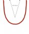 TI SENTO - Milano Necklace 925 Sterling Zilveren Ketting 3916 koraal rood (3916CR)