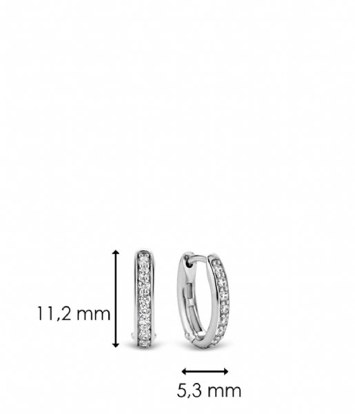 TI SENTO - Milano Earring 925 Sterling Zilveren Oorbellen 4848 Wit (4848ZI)