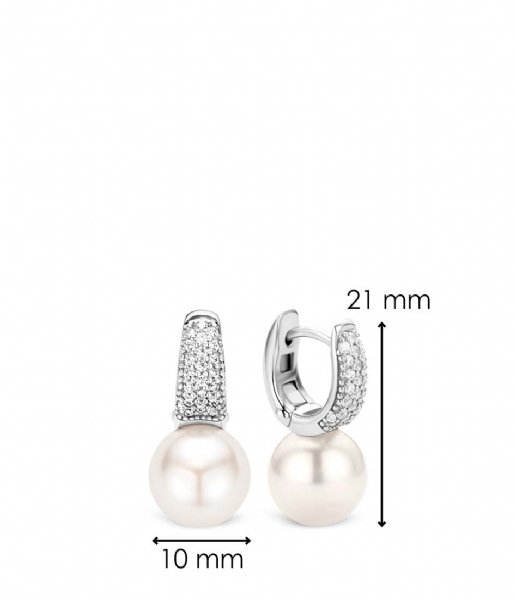 TI SENTO - Milano Earring 925 Sterling Zilveren Oorbellen 7750 Wit parel (7750PW)