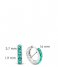 TI SENTO - Milano Earring 925 Sterling Zilveren Oorbellen 7764 Turquoise (7764TQ)