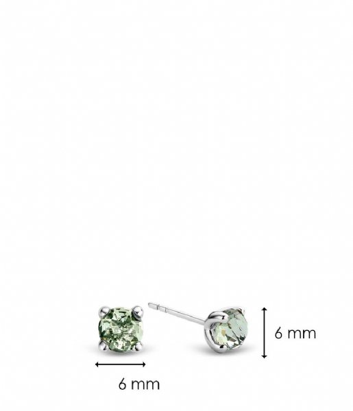TI SENTO - Milano Earring 925 Sterling Zilveren Oorbellen 7768 Groen (7768GG)