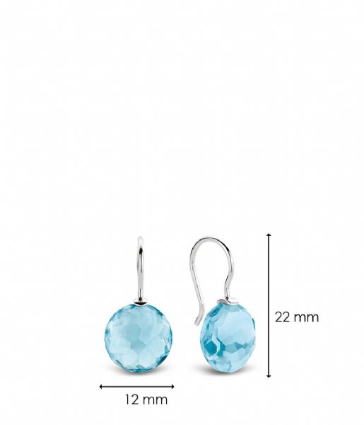 TI SENTO - Milano Earring 925 Sterling Zilveren Oorbellen 7800 Zacht blauw (7800WB)