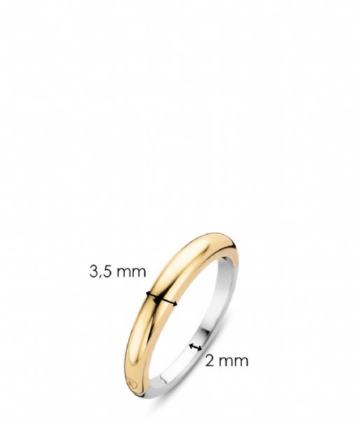 TI SENTO - Milano Ring 925 Sterling silver Ring 12104 zilver geelgoud verguld (12104SY)