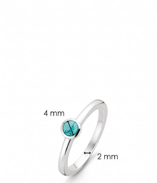TI SENTO - Milano Ring 925 Sterling silver Ring 1868 turquoise (1868TQ)
