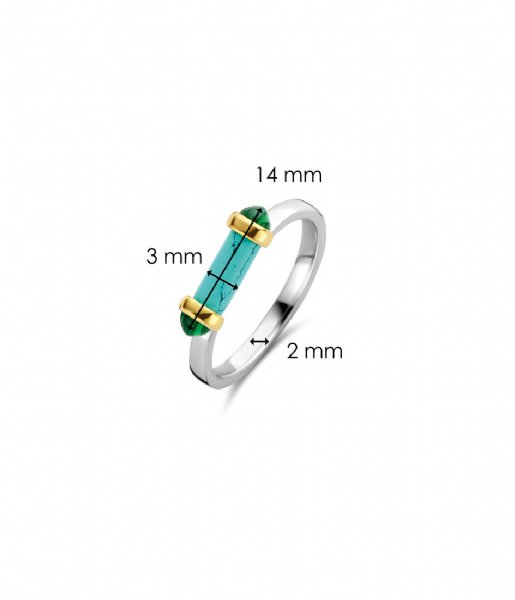 TI SENTO - Milano Ring 925 Sterling Zilveren Ring 12224 Turquoise (12224TQ)
