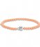 TI SENTO - Milano Bracelet 925 Sterling Zilveren Bracelet 2908 Coral Pink (2908CP)
