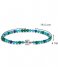 TI SENTO - Milano Bracelet 925 Sterling Zilveren Bracelet 2908 Turquoise- Malachite (2908TM)