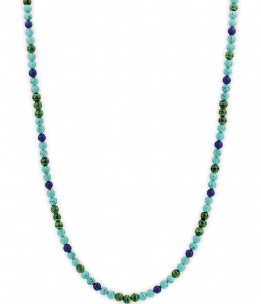 TI SENTO - Milano Necklace 925 Sterling Zilveren Necklace 3916 Turquoise- Malachite (3916TM)