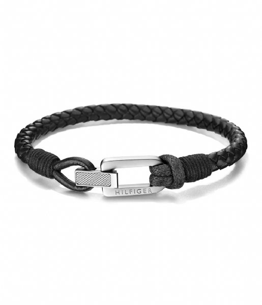 Tommy Hilfiger Bracelet Braided Bracelet Leather Zwart (TJ2701012)