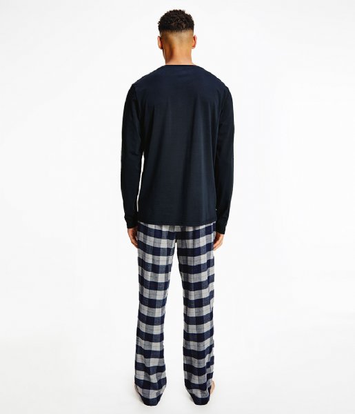 Tommy Hilfiger Nightwear & Loungewear Long Sleeve Pant Flannel Tee Des Sky Pin Buffalo Plaid Flannel (0YX)