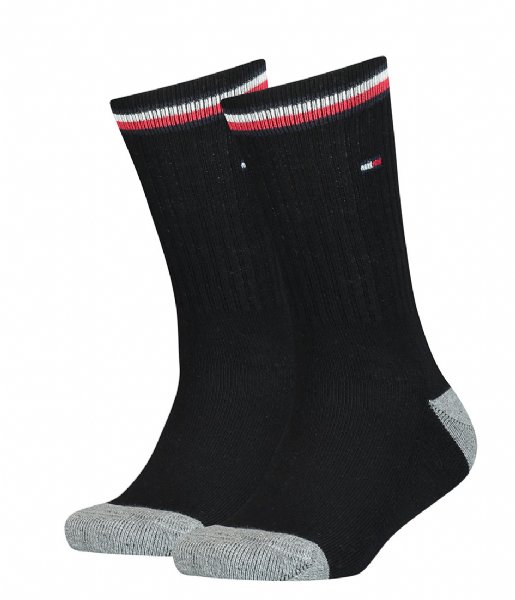 Tommy Hilfiger Sock Kids Iconic Sports Sock 2P 2-Pack Black (200)