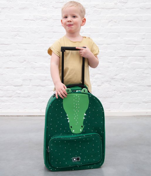 Trixie Hand luggage suitcases Travel Trolley Mr. Crocodile Groen
