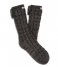 UGG Sock Laila Bow Fleece Lined Sock Charcoal Silver