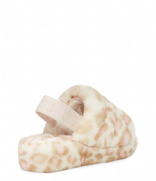 UGG House slipper Fluff Yeah Slide Panther Print White
