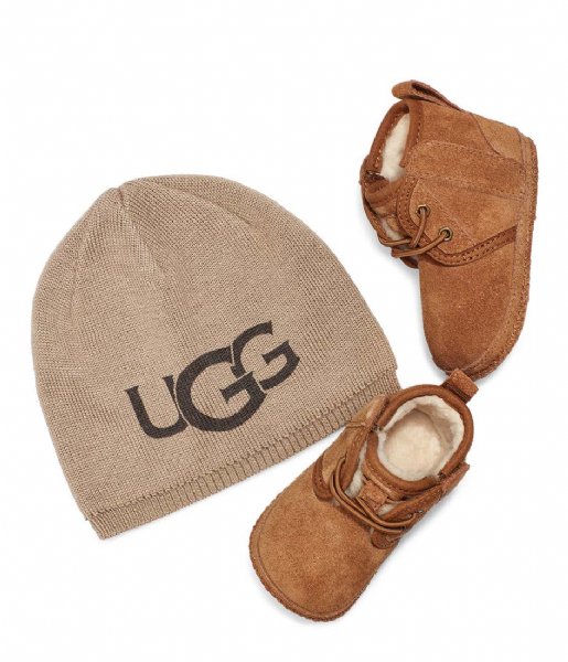 UGG Lace-up boot Baby Neumel And Ugg Beanie Chestnut