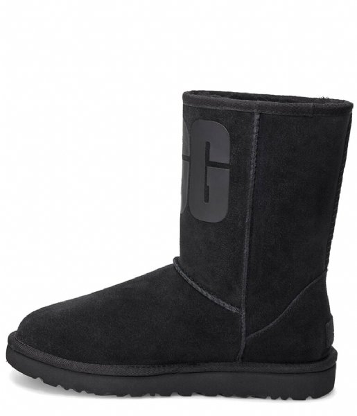 UGG Boots Classic short rubber logo Black