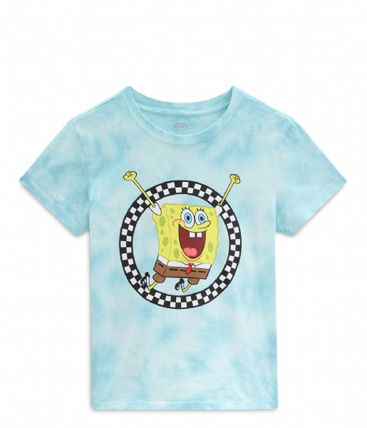 Vans T shirt Vans X Spongebob Jump Out Crew Tee Blue