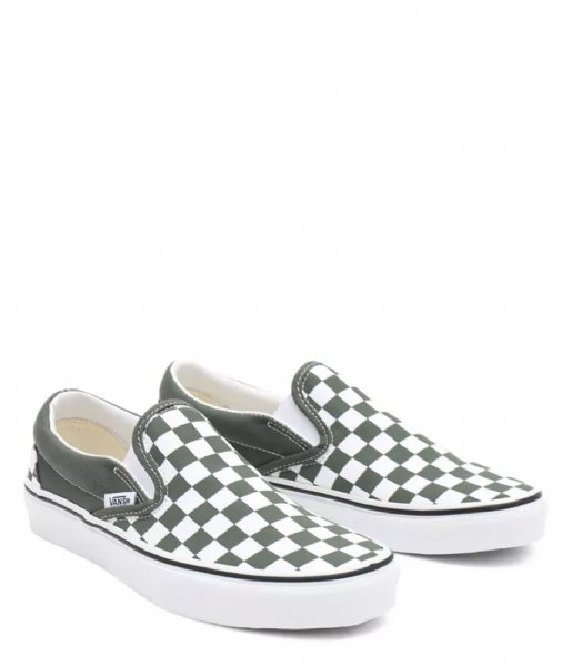 Vans Sneaker UA Classic Slip On Checkerboard Thyme True White