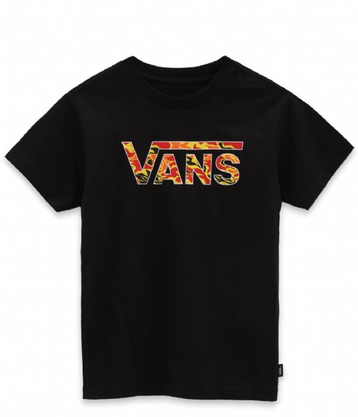 Vans T shirt By Vans Classic Logo Fill Kids Black Flame Camo