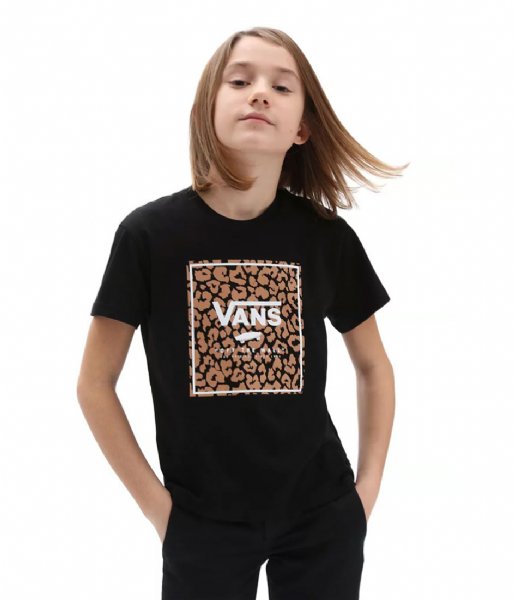 Vans T shirt Leopard Print Box Black