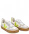 Veja Sneaker V-10 Laces White Jaune Fluo