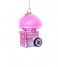 Vondels Christmas decoration Ornament glass cotton candy machine H10cm Pink