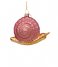 Vondels Christmas decoration Ornament glass snail H12cm Pink Gold